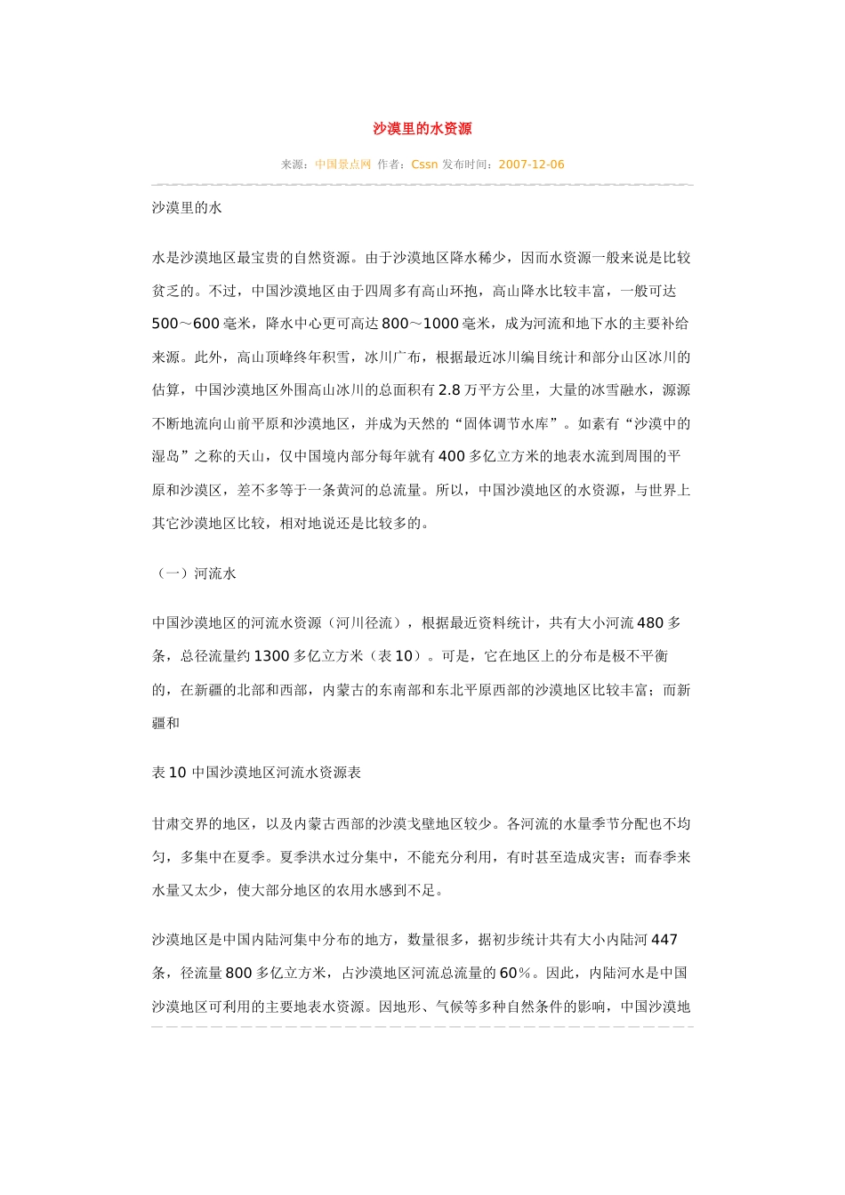 沙漠里的水资源_第1页