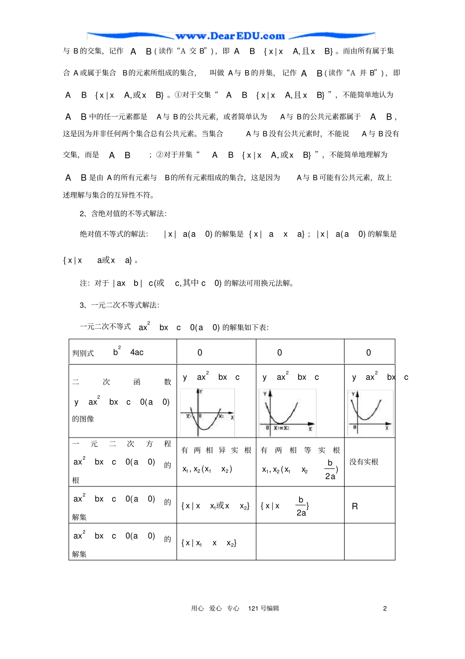 人教版高一数学集合和简易逻辑_第2页