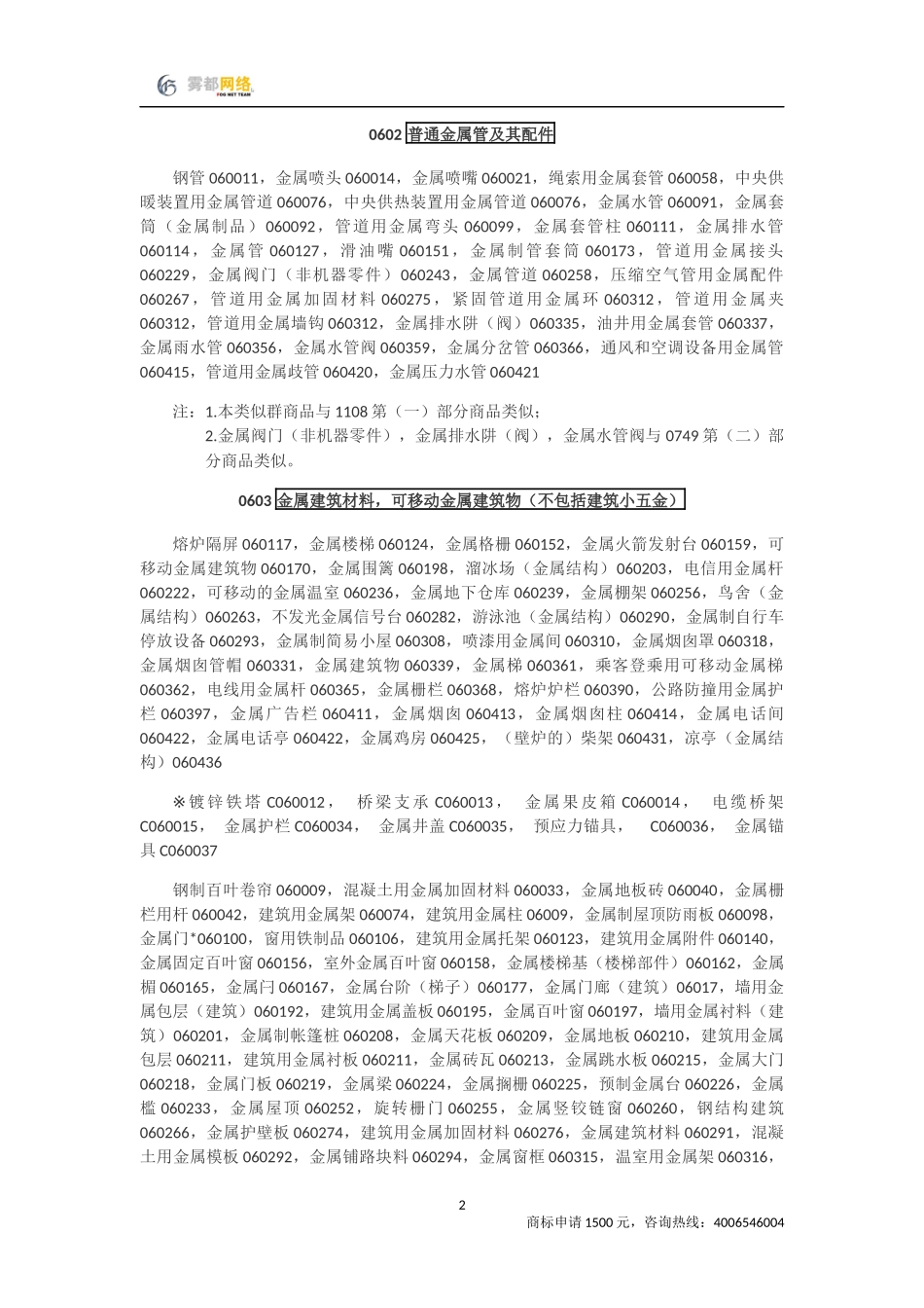 商标分类第06类_第2页