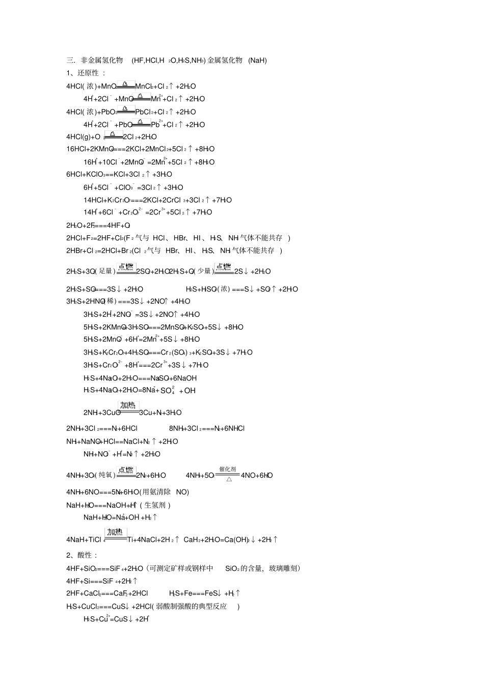 人教版高中化学方程式大全新版_第2页