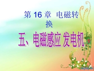 苏科版《165电磁感应_发电机》+flash课件