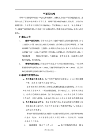 幕墙平面图参考标准