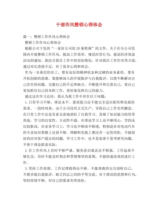 干部作风整顿心得体会 (000002)