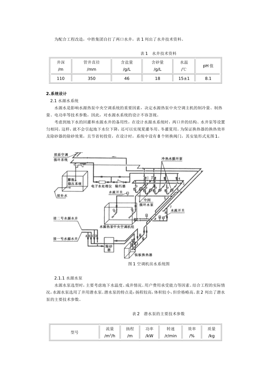 东营市某办公楼水源热泵空调系统冷冻站设计_第2页