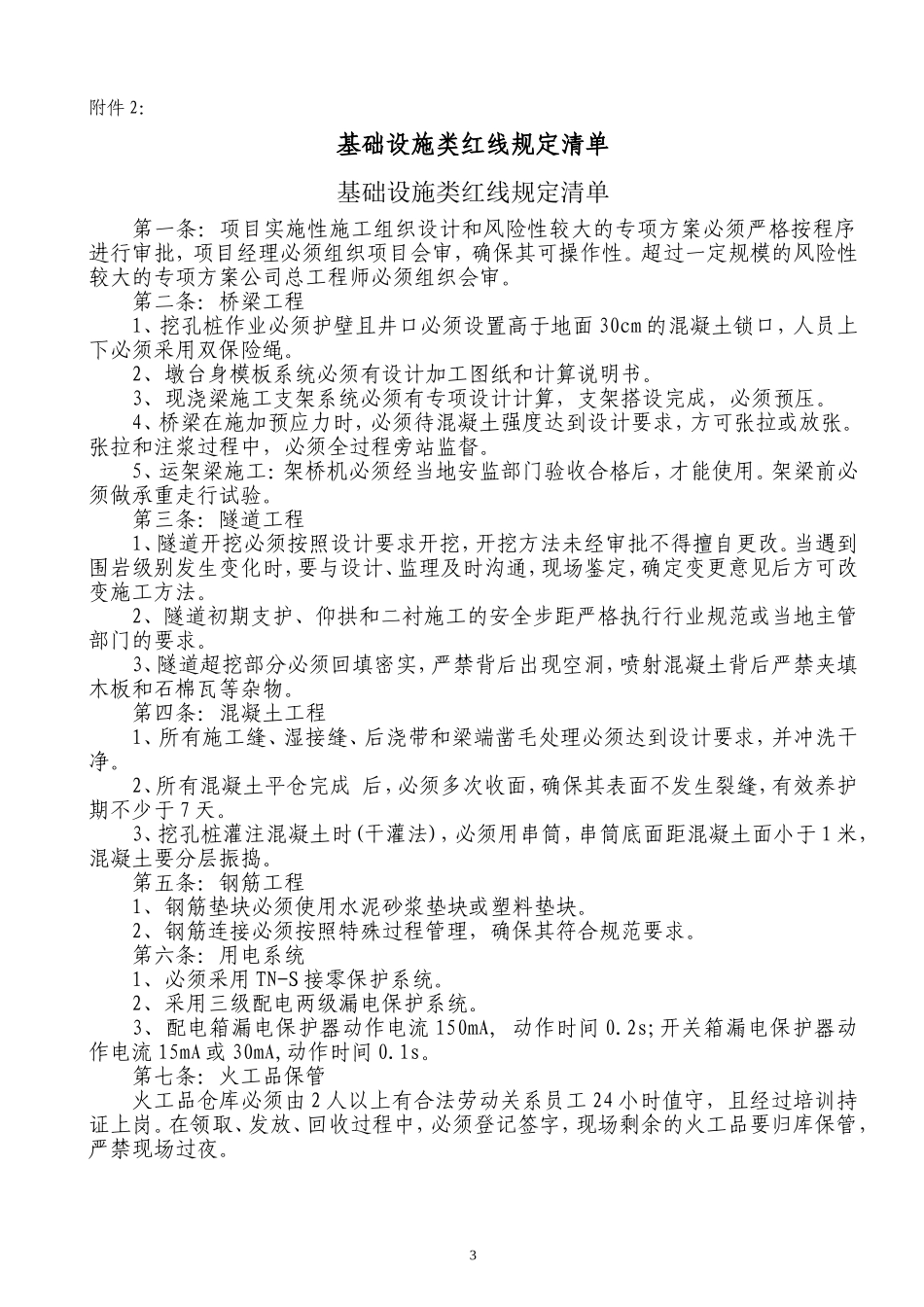 中建五局现场施工红线管理规定_第3页