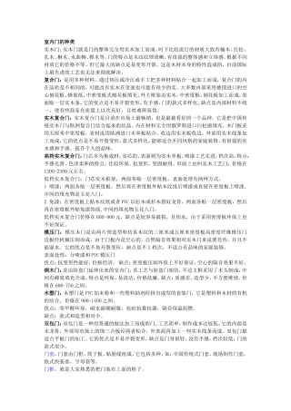 室内门的种类