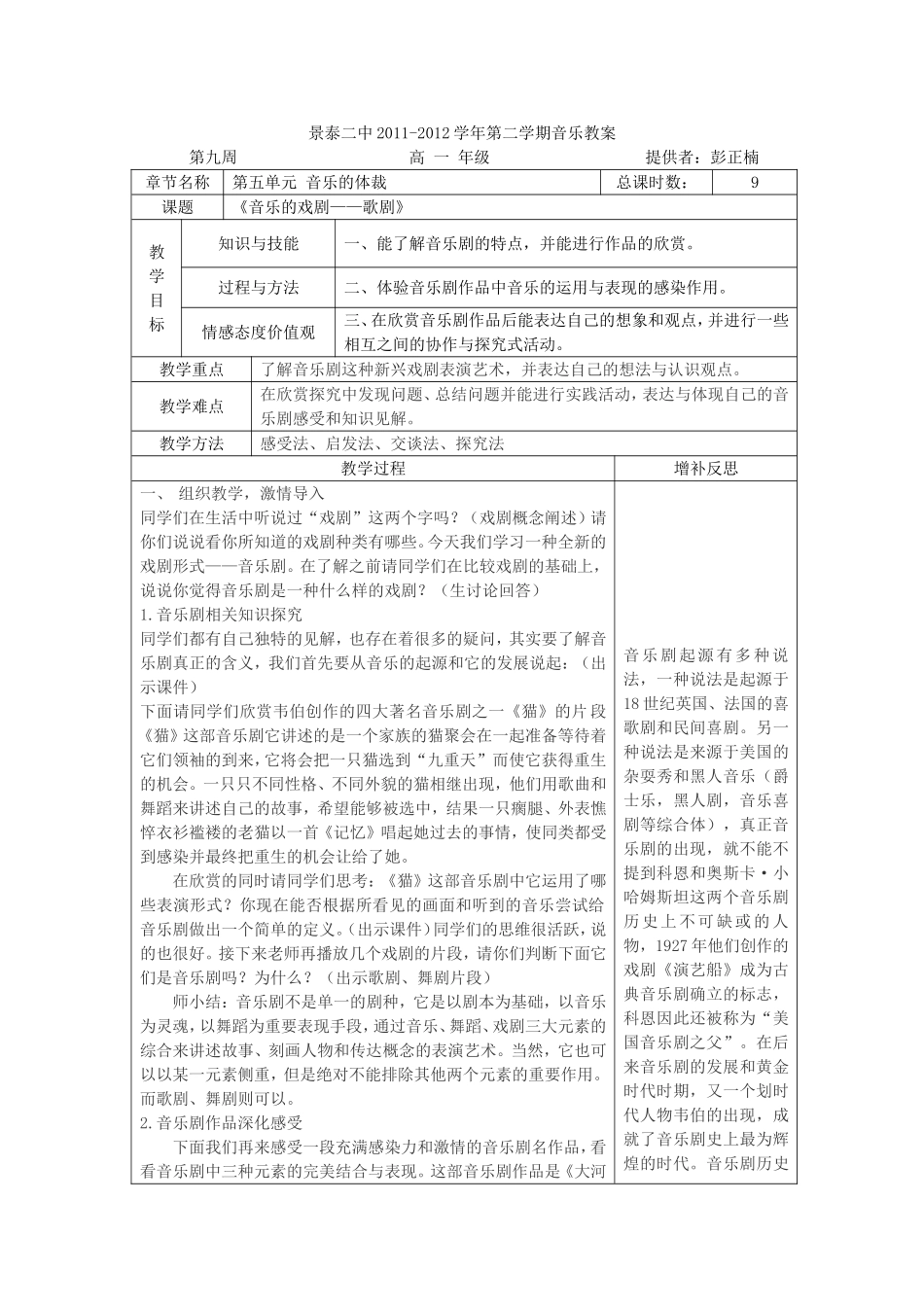 音乐的戏剧——歌剧9_第1页