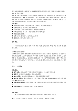 森兰变频器维修