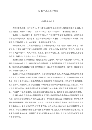 教学在反思中臻美3