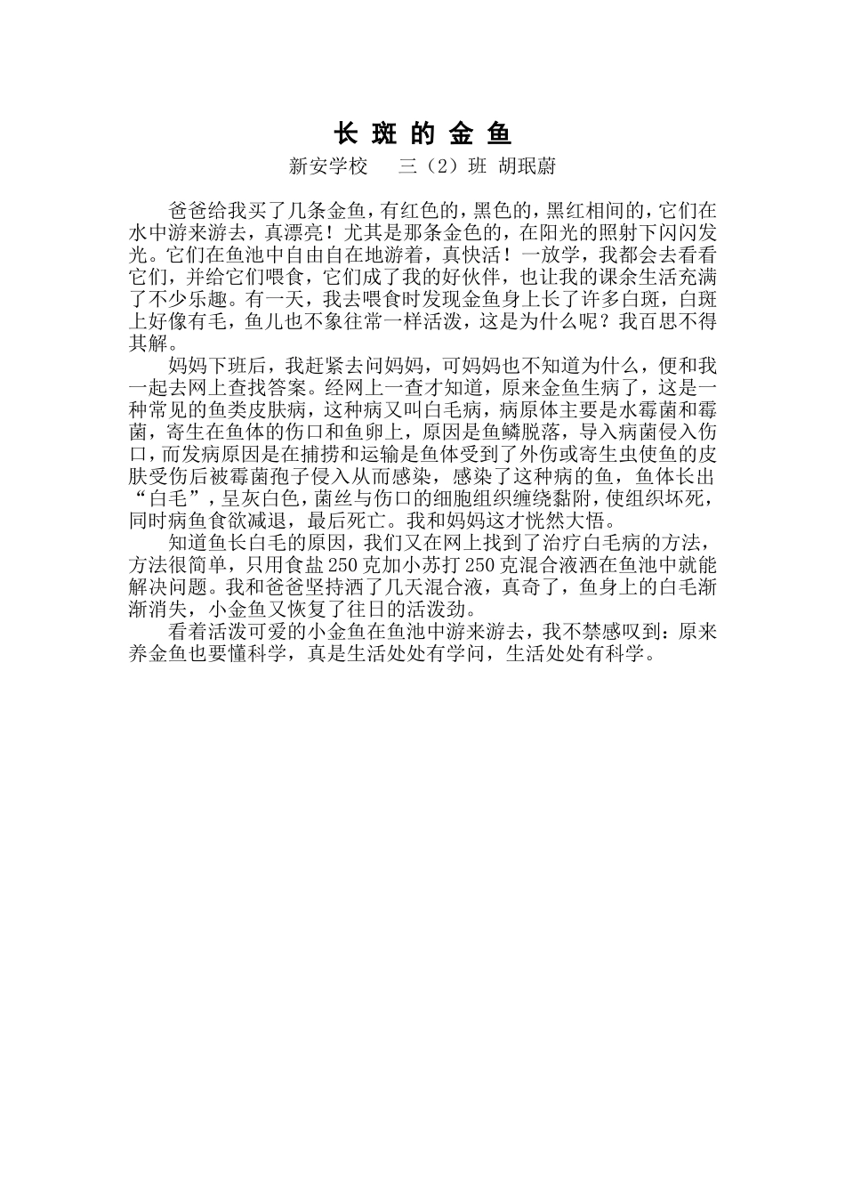 爸爸给我买了几条金鱼_第1页