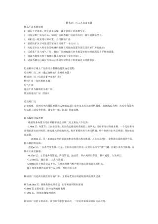 核电站厂区及工艺设备布置复习提纲