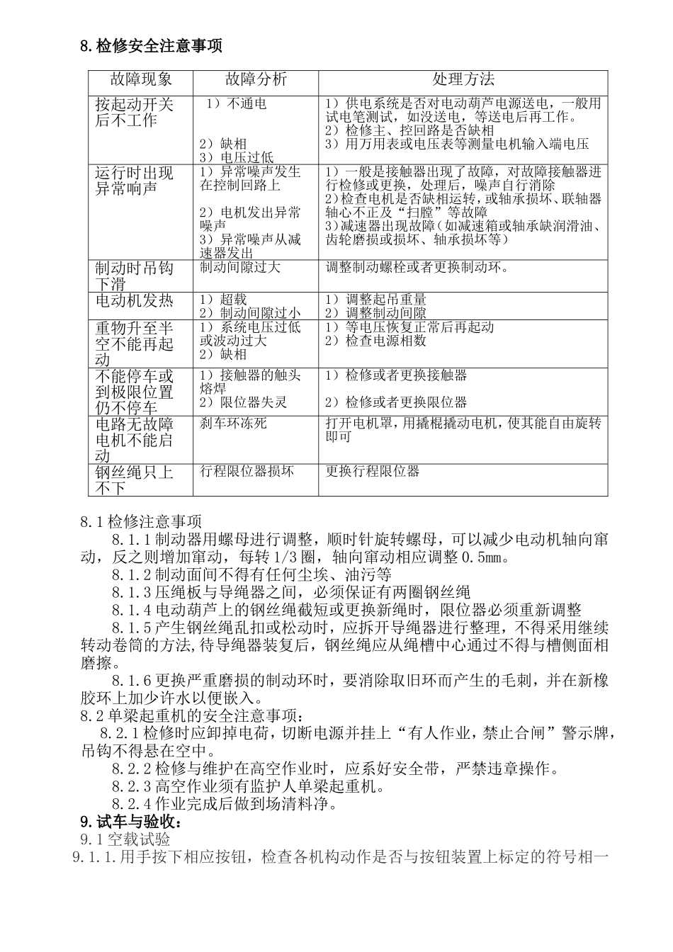 电动单桥梁式起重机检修规程12_第3页
