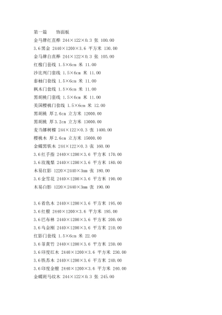 装饰材料价格大全-2