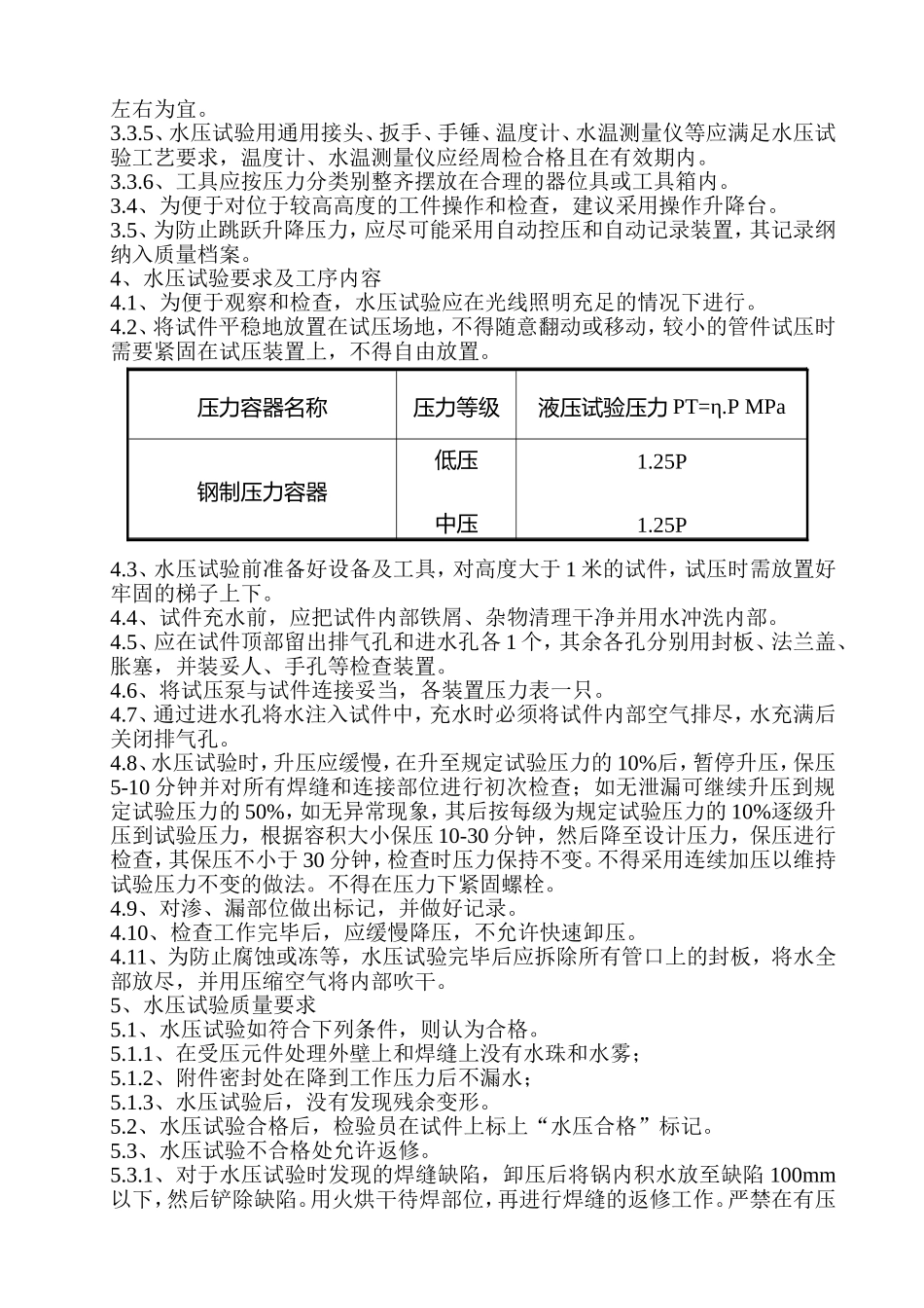 压力容器水压试验工艺守则_第2页