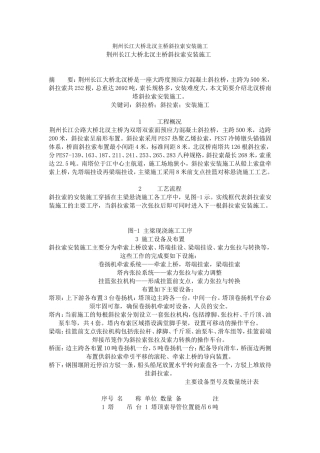 斜拉索安装施工