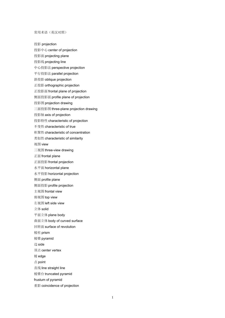 机械制图术语_第1页