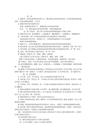 自考园林测量与规划设计总结