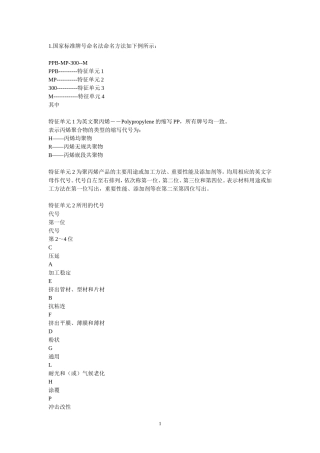 高分子牌号命名