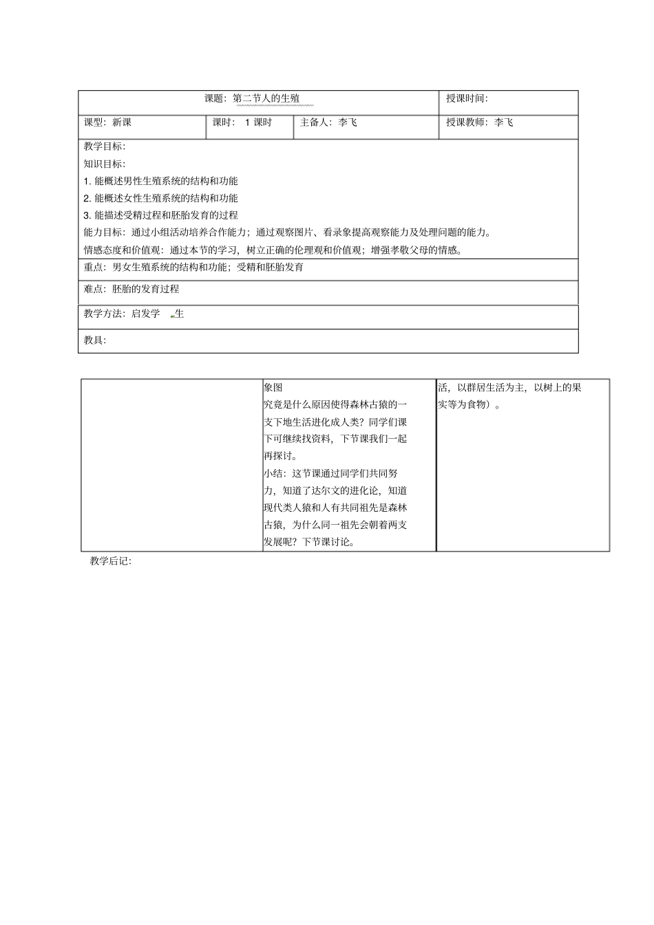人的由来教学设计_第2页
