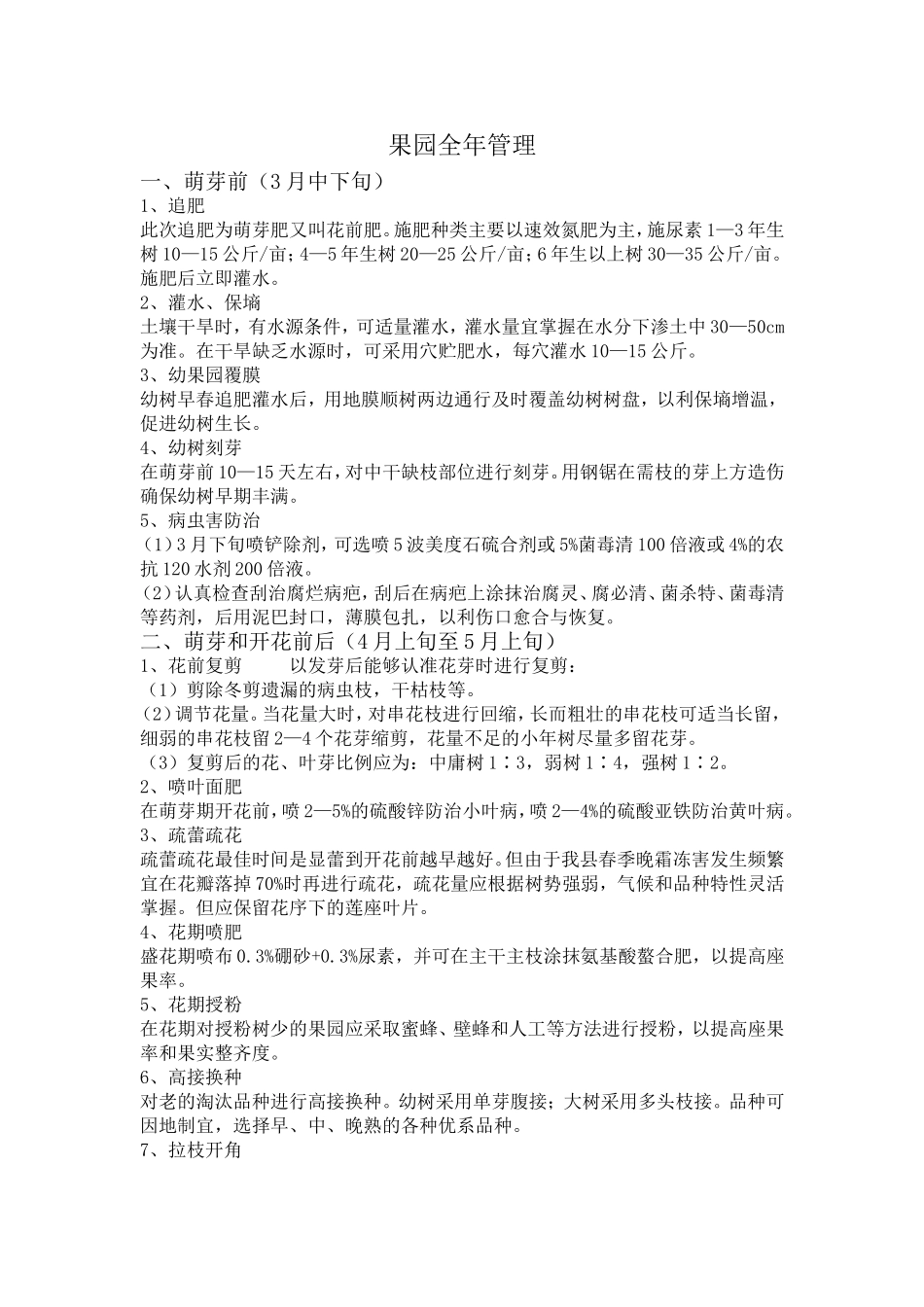 果园全年管理_第1页