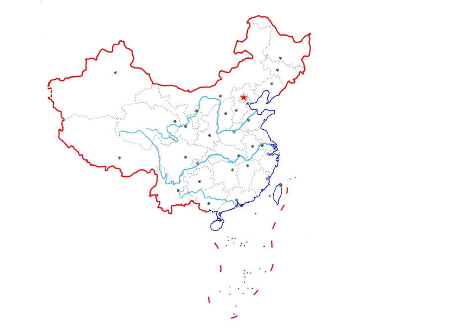 中国地图空白图_第1页