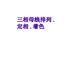 三相母线排列.定相.着色