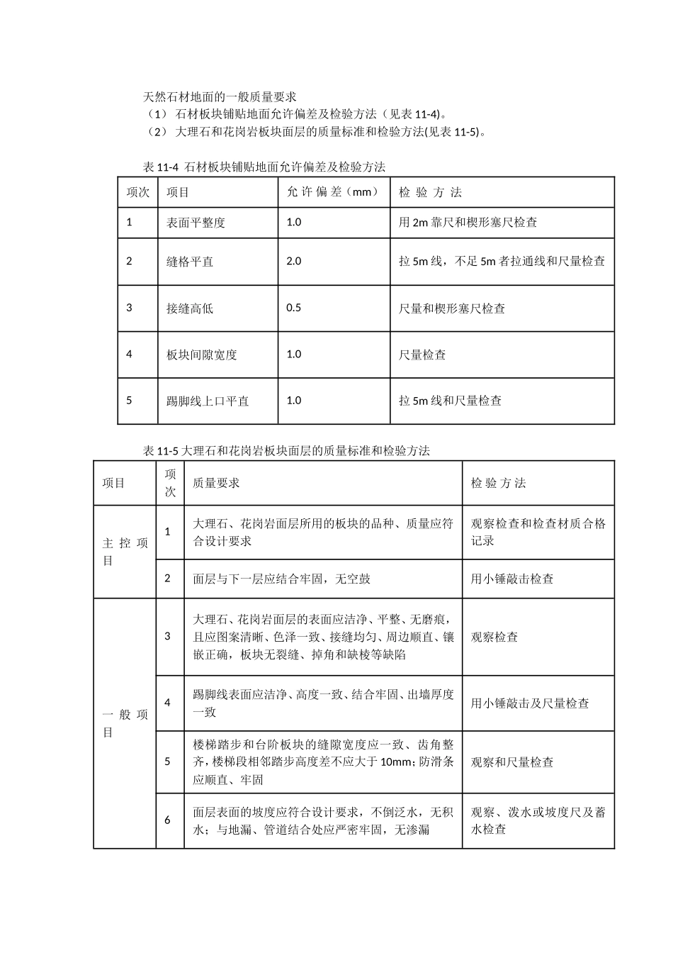 天然石材地面的一般质量要求_第1页