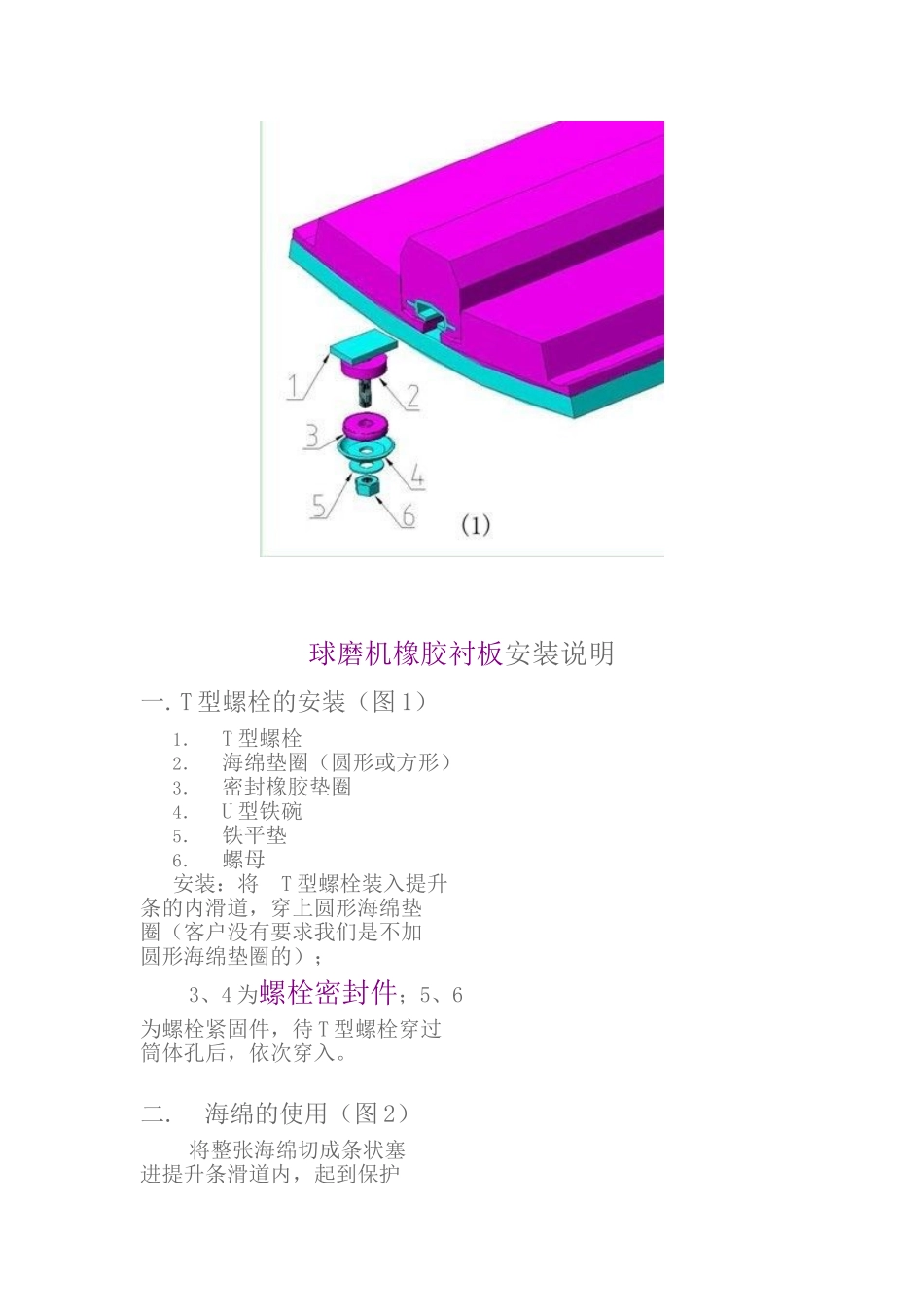 球磨机衬板安装方法_第1页