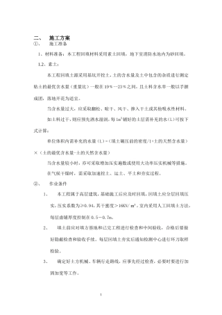 土方回填方案(××小区)