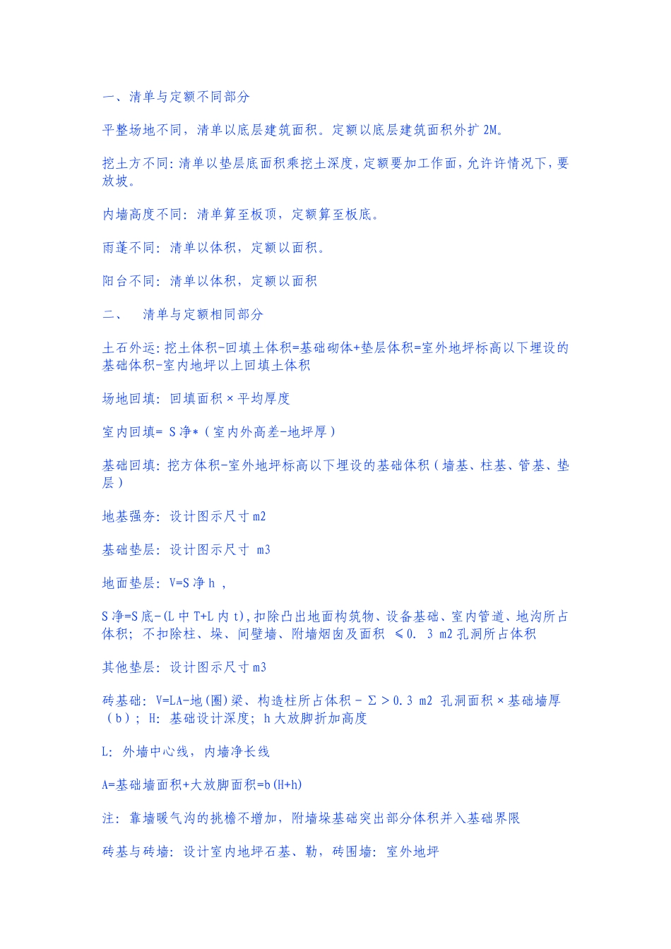 清单定额区别 Microsoft Word 文档_第1页