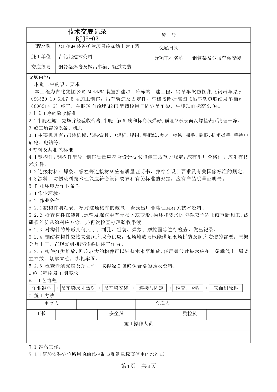 钢吊车梁交底_第1页