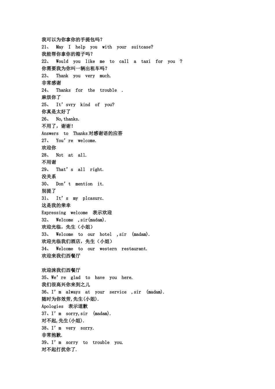 酒店前厅常用英语_第2页