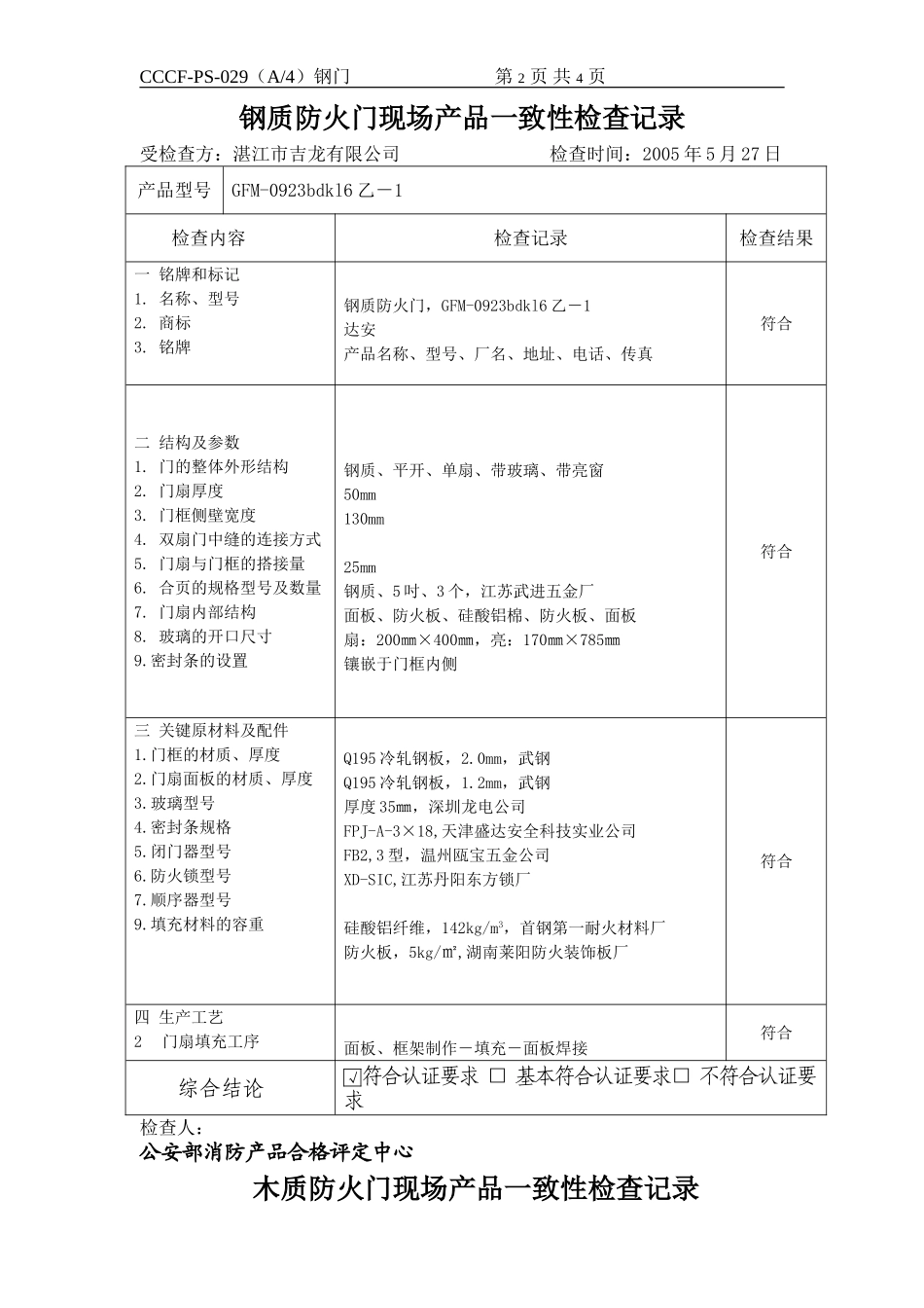 防火门产品一致性_第2页