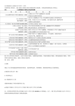 压力管道规范工业管道GB