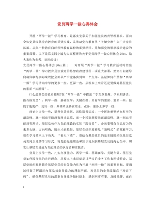 党员两学一做心得体会 