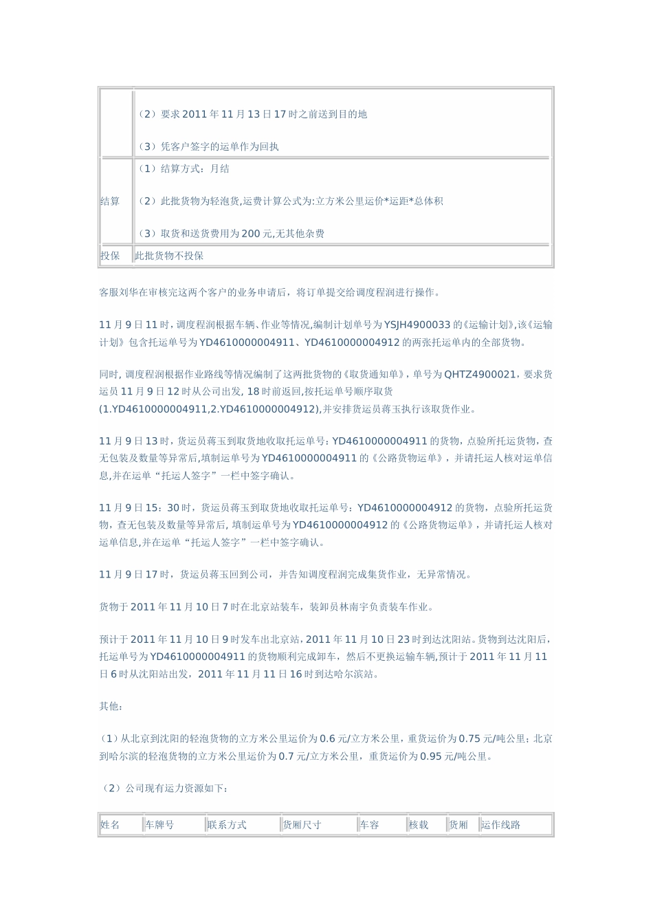 公路运单资料练习_第2页