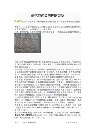 高挖方边坡防护形式