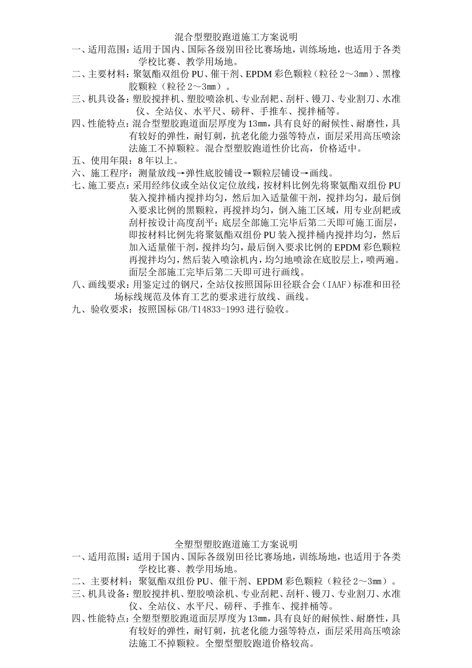 各种类型跑道施工方案说明_第1页