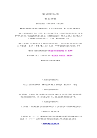 镀铬与镀硬铬的区别