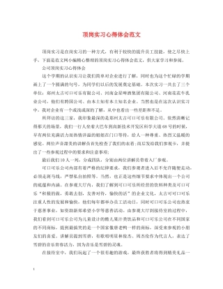 顶岗实习心得体会范文 (000001)