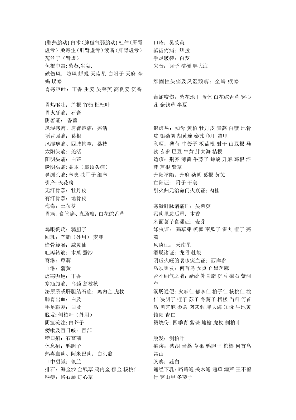 中药学横向总结完整版_第3页