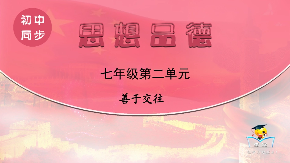 七年级第二单元善于交往复习课件_第1页