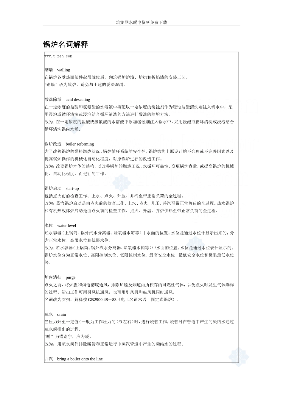 锅炉名词解释_第1页