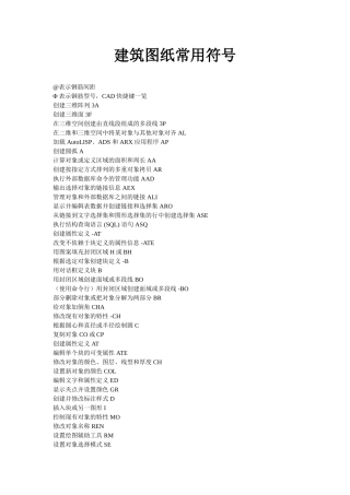 建筑图纸常用符号