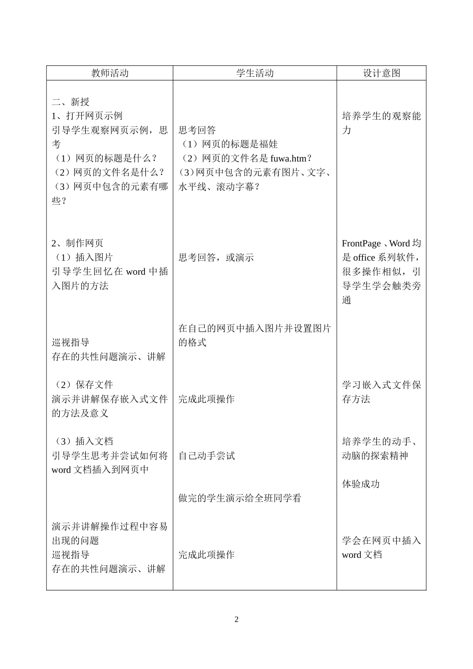 网页的基本操作教案及说课_第2页