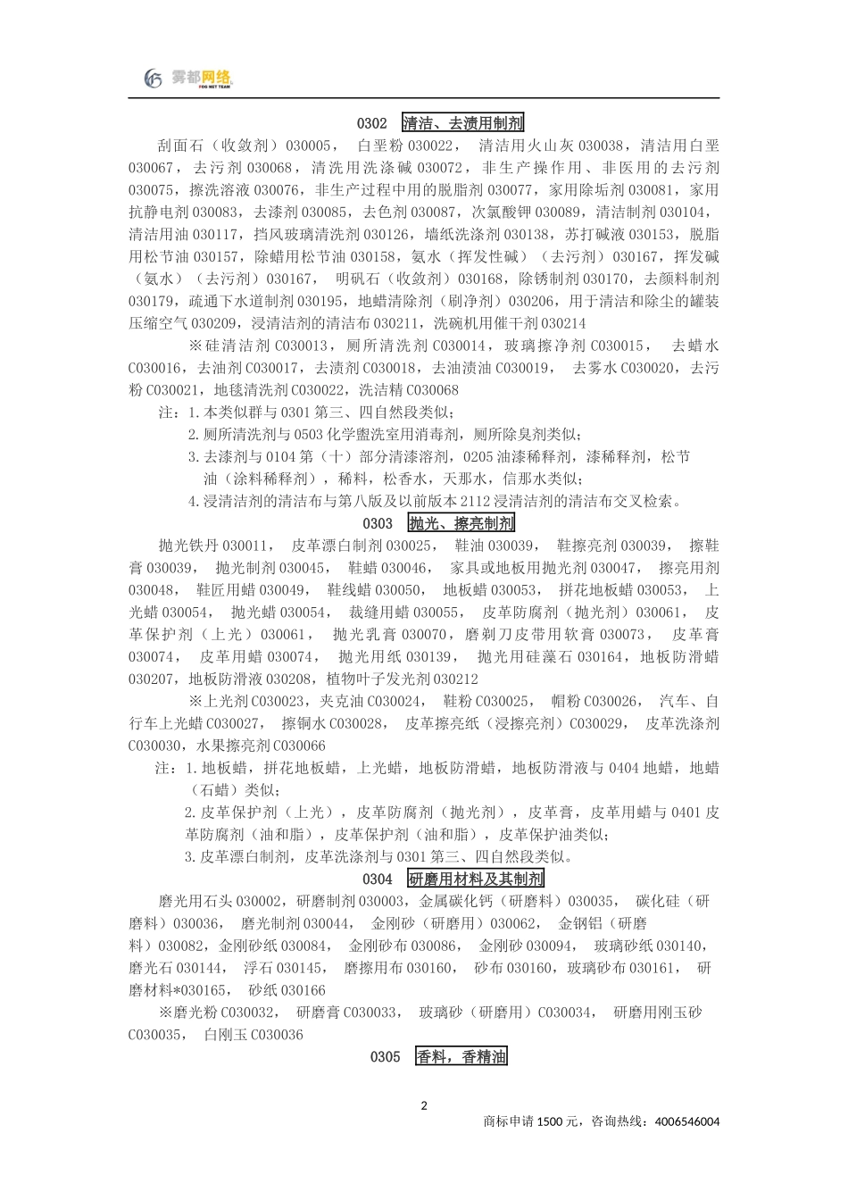 商标分类第03类_第2页