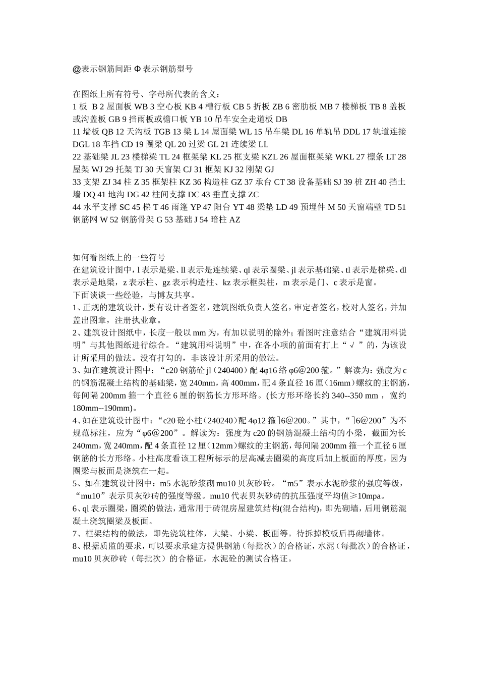 建筑图纸符号整理_第1页