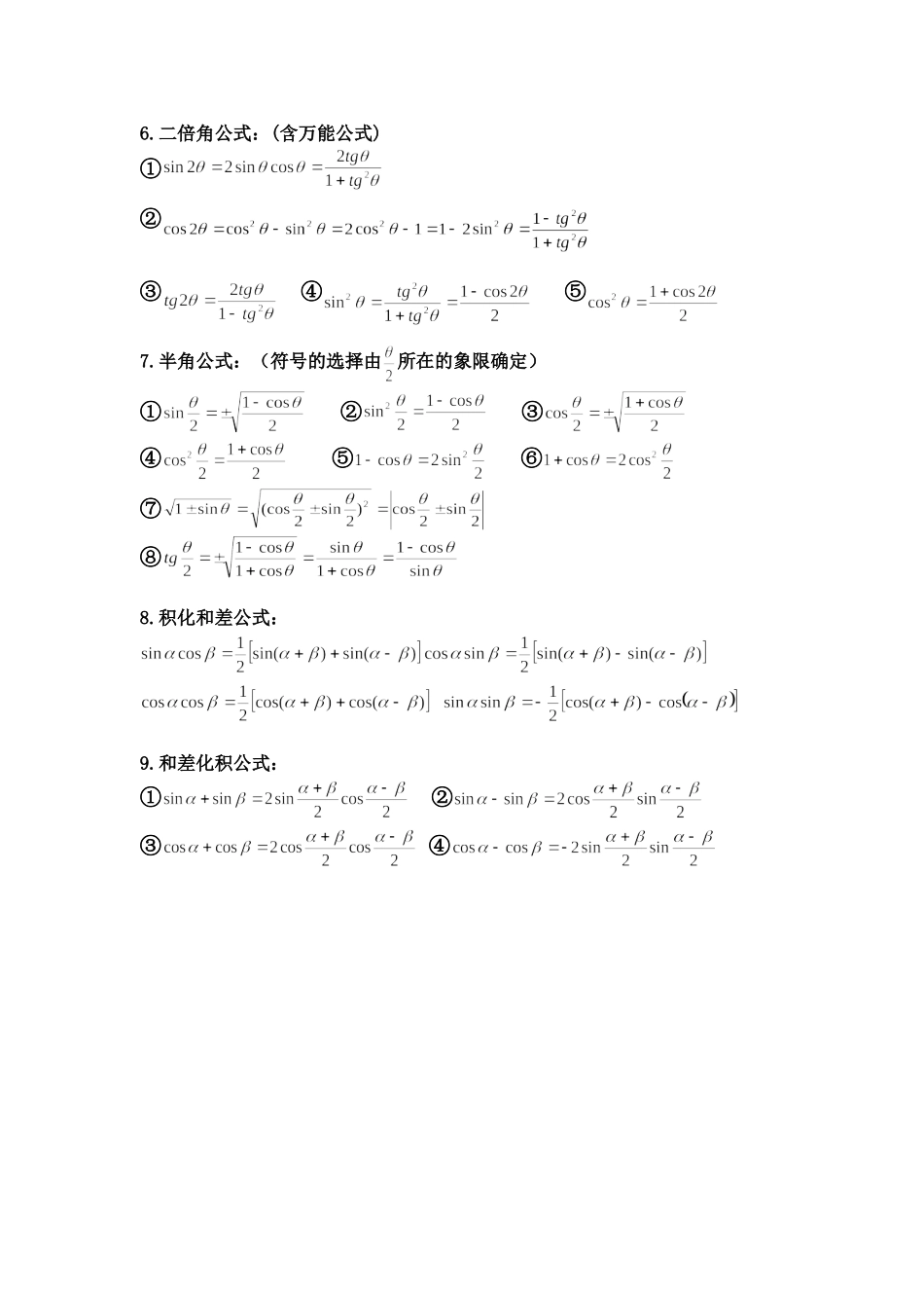 高中数学三角函数公式大全[1]_第2页