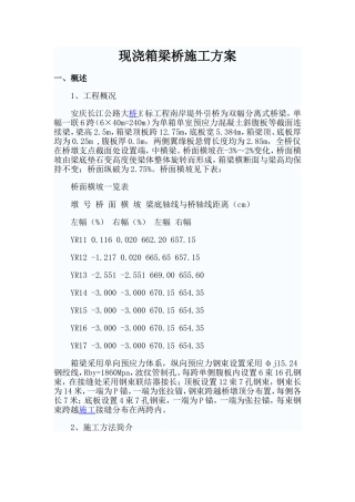 现浇箱梁桥施工方案