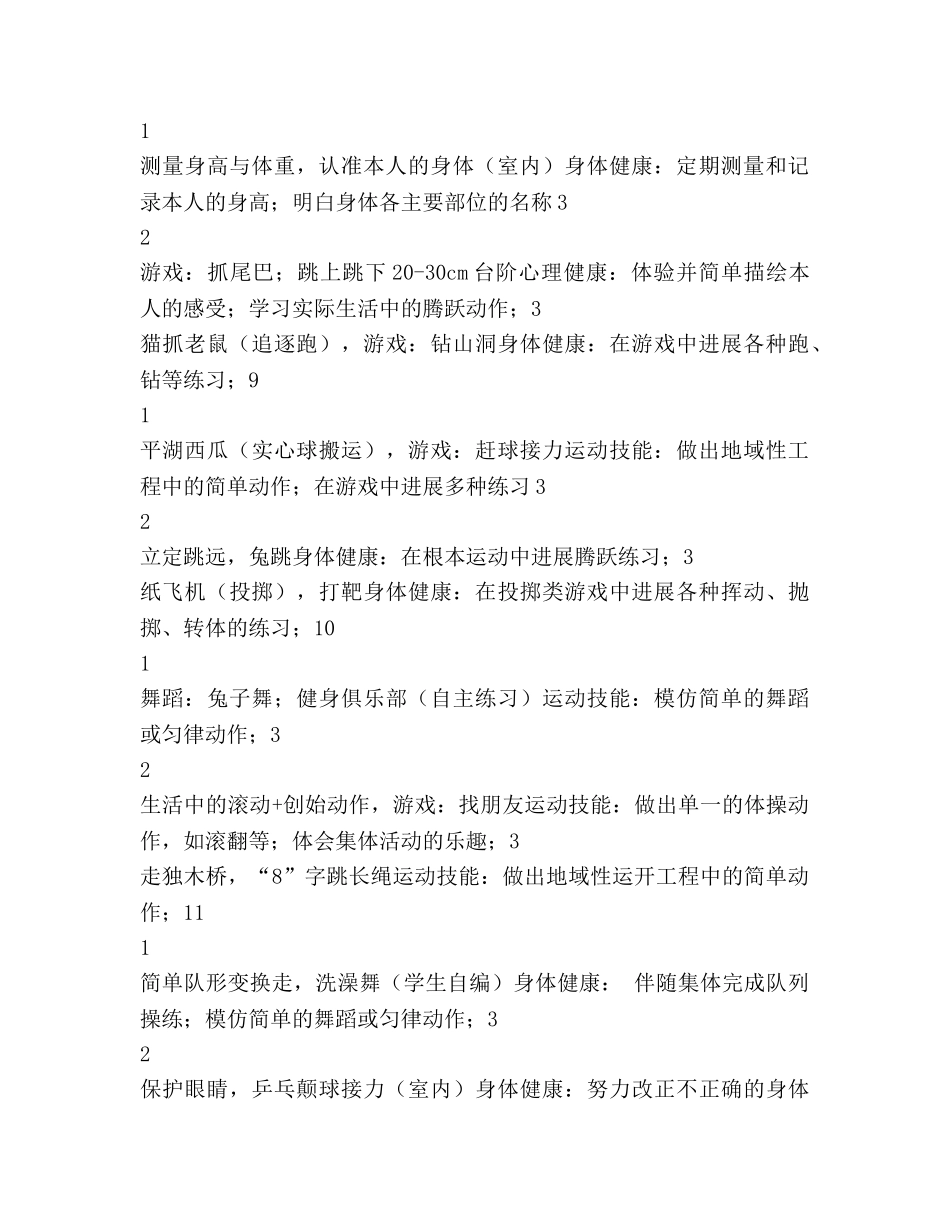 二年级体育第二学期教学工作参考计划 _第3页